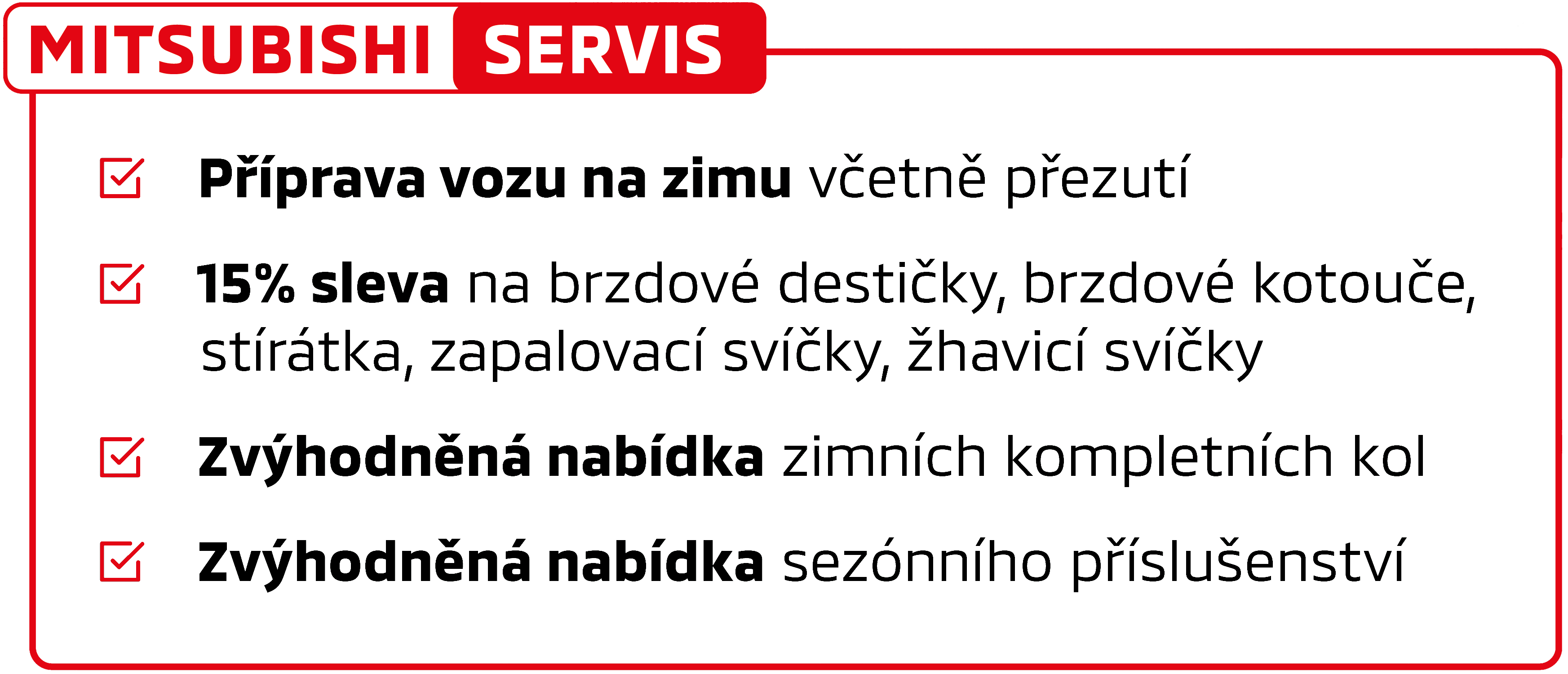 Zimní nabídka Mitsubishi servis